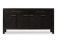 Zamba Four Door Two Drawer Acacia Wood Sideboard in Jaguar by Modus Furniture at Eve Furniture