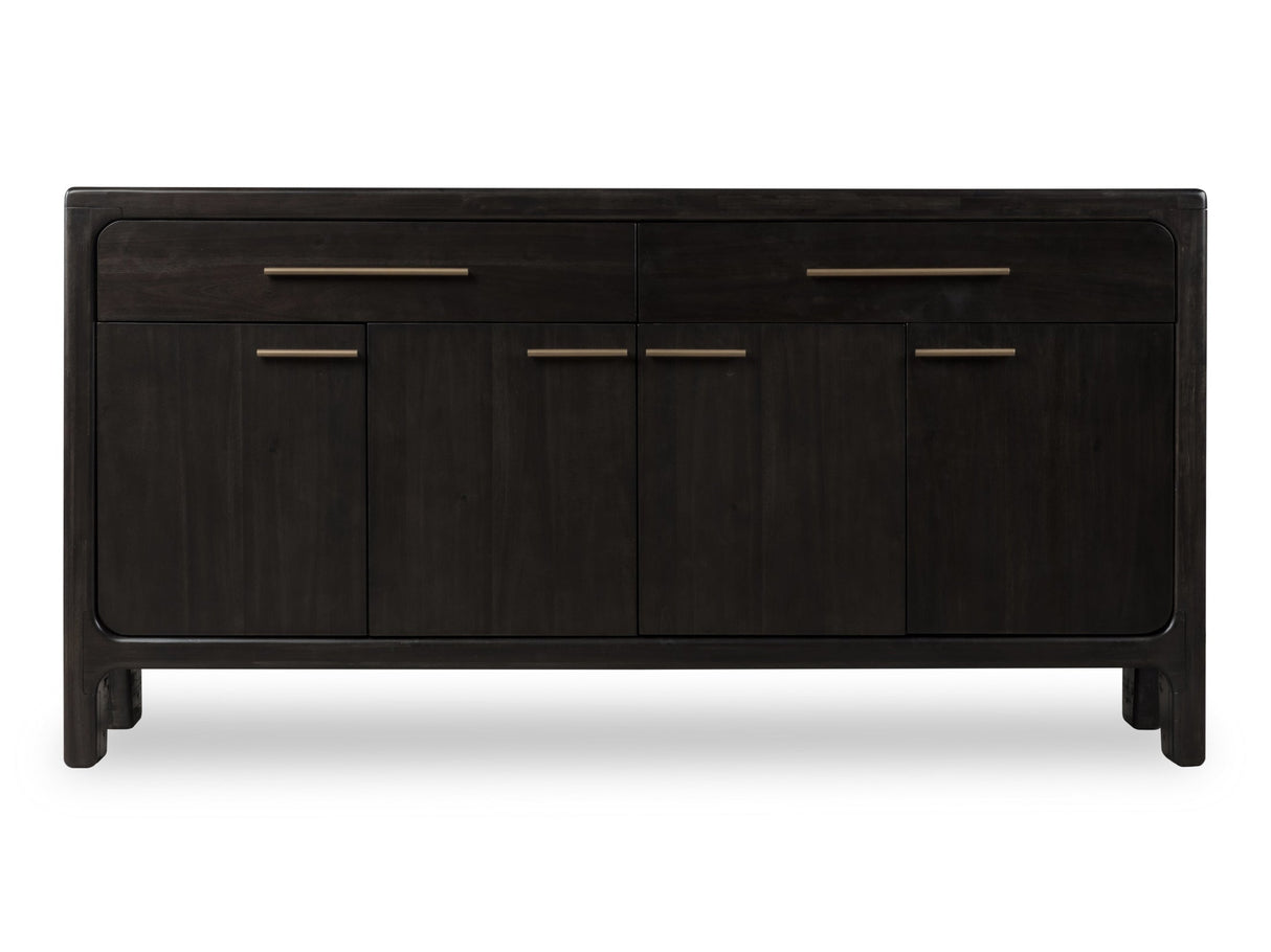 Zamba Four Door Two Drawer Acacia Wood Sideboard in Jaguar by Modus Furniture at Eve Furniture