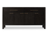 Zamba Four Door Two Drawer Acacia Wood Sideboard in Jaguar by Modus Furniture at Eve Furniture