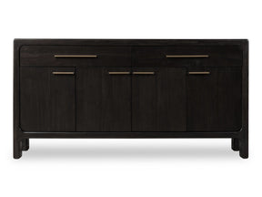 Zamba Four Door Two Drawer Acacia Wood Sideboard in Jaguar by Modus Furniture at Eve Furniture