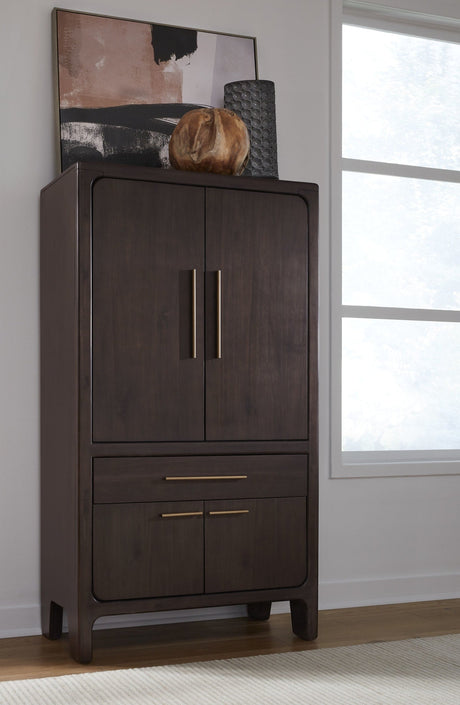 Zamba Jaguar Four Door One Drawer Acacia Bar Cabinet by Modus Furniture at Eve Furniture