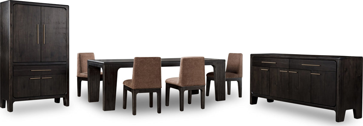 Zamba Pineapple/Jaguar Chenille Upholstered Acacia Wood Dining Chair (Set of 2)