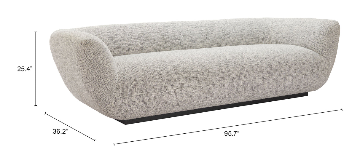 Zambet Pewter Gray Sofa by Zuomod at Eve Furniture