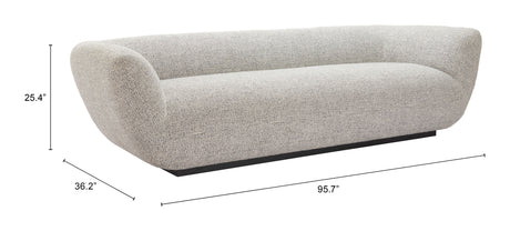 Zambet Pewter Gray Sofa by Zuomod at Eve Furniture