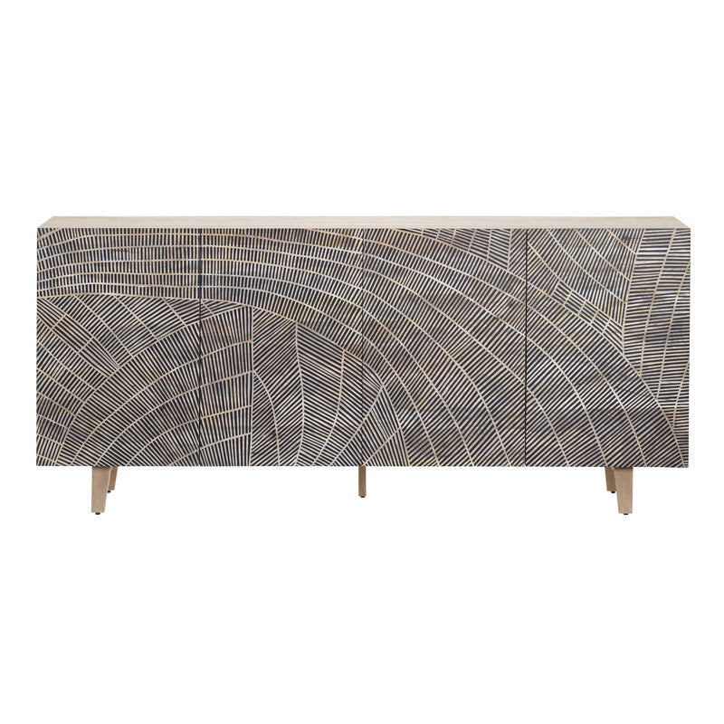 Zambia Brown Four-Door Sideboard by Crestview at Eve Furniture