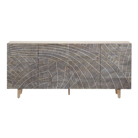 Zambia Brown Four-Door Sideboard by Crestview at Eve Furniture
