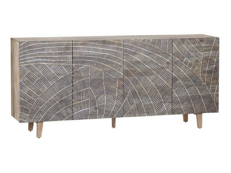 Zambia Brown Four-Door Sideboard by Crestview at Eve Furniture