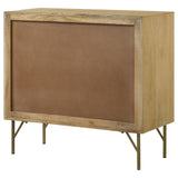 Zamora Natural/Antique Brass 3-Drawer Accent Cabinet