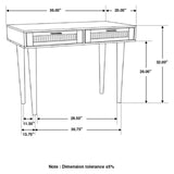 Zamora Natural Rectangular 2-Drawer Accent Writing Desk