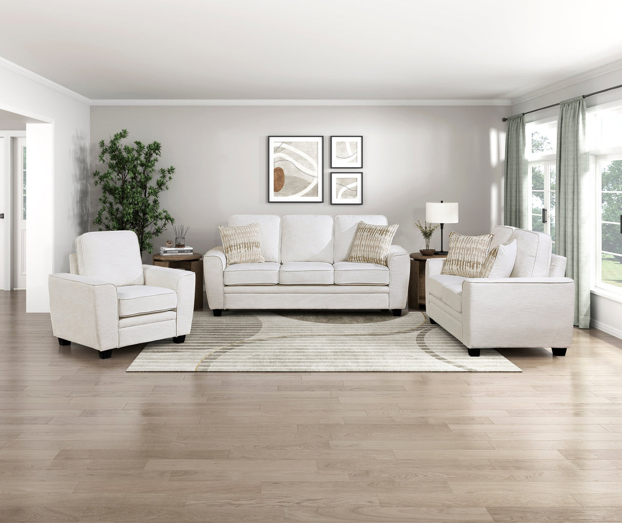 Zander Beige Sofa by Homelegance at Eve Furniture