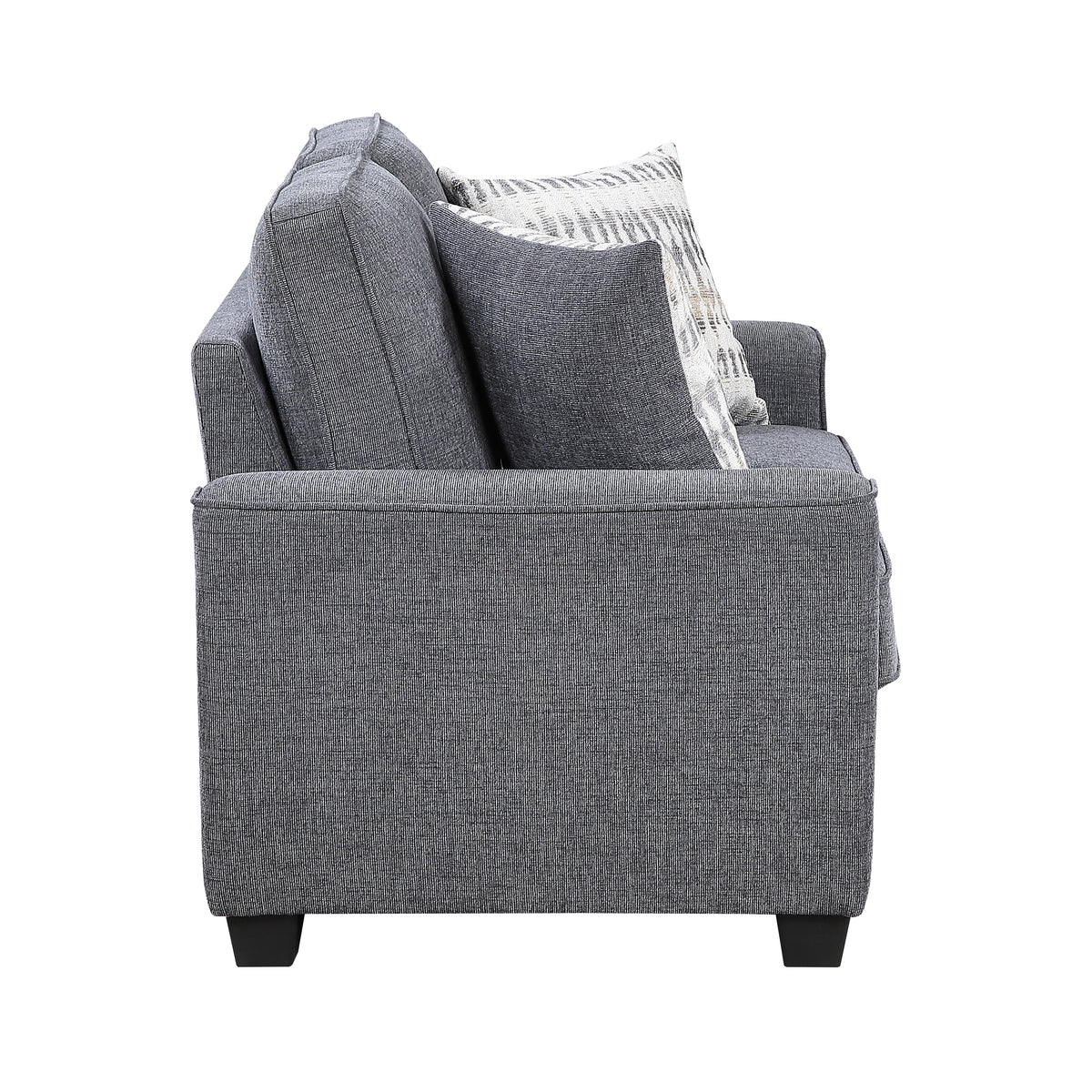 Zander Dark Gray Loveseat by Homelegance at Eve Furniture
