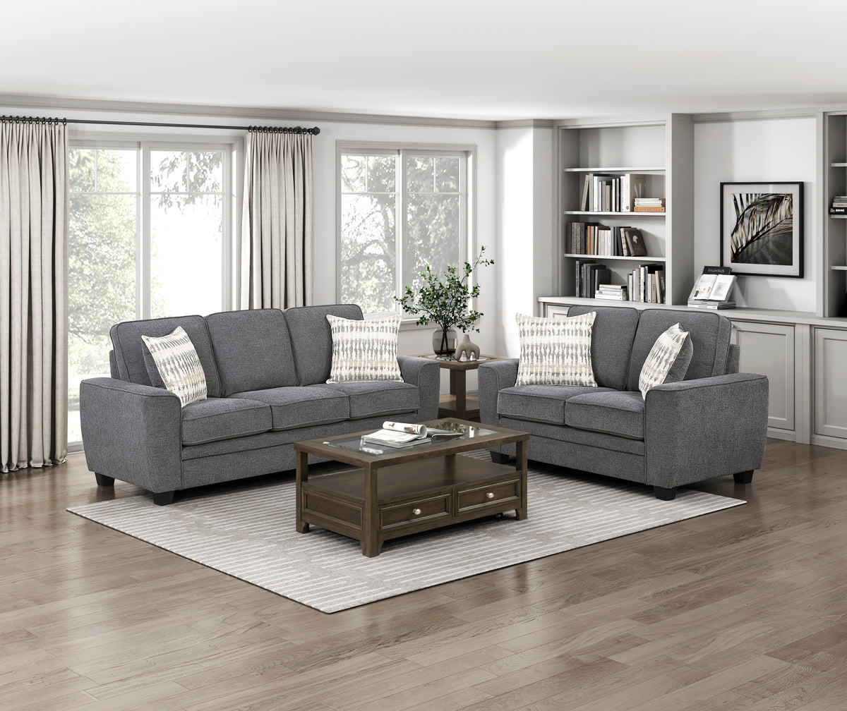 Zander Dark Gray Sofa by Homelegance at Eve Furniture
