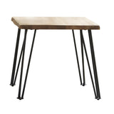 Zander End Table with Hairpin Leg Natural/Matte Black