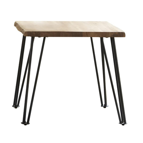 Zander End Table with Hairpin Leg Natural/Matte Black