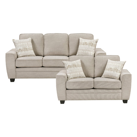 Zander Taupe 2-Piece Living Room Set by Homelegance at Eve Furniture