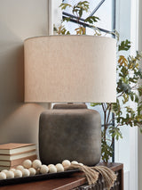 Zandophen Antique Gray Table Lamp by ASHLEY FURNITURE at Eve Furniture