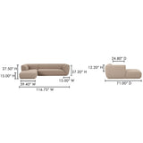 Zandro Beige Left Sectional by MOES at Eve Furniture
