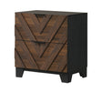 Zane Brown & Gray 2-Drawer Nightstand by Crown Mark at Eve Furniture