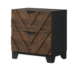 Zane Brown & Gray 2-Drawer Nightstand by Crown Mark at Eve Furniture