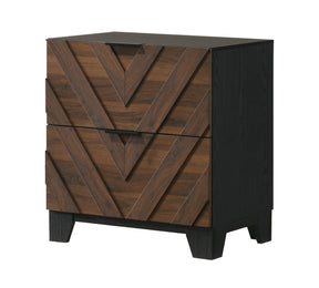 Zane Brown & Gray 2-Drawer Nightstand by Crown Mark at Eve Furniture
