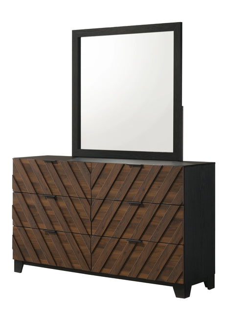 Zane Brown & Gray 6-Drawer Dresser by Crown Mark at Eve Furniture