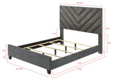 Zane Brown & Gray Upholstered Bedroom Set by Crown Mark at Eve Furniture
