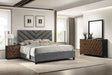 Zane Brown & Gray Upholstered Bedroom Set by Crown Mark at Eve Furniture