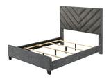 Zane Brown & Gray Upholstered Queen Bed by Crown Mark at Eve Furniture