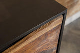 Zara Black Walnut/Gold 2-Door Accent Cabinet