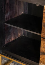 Zara Black Walnut/Gold 2-Door Accent Cabinet by Coaster at Eve Furniture