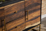 Zara Black Walnut/Gold 2-Door Accent Cabinet by Coaster at Eve Furniture