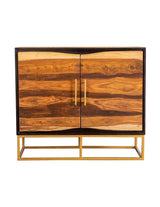 Zara Black Walnut/Gold 2-Drawer Accent Cabinet by Coaster at Eve Furniture
