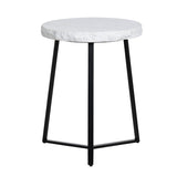 Zara Black/White Accent Table by Crestview at Eve Furniture