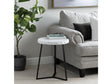 Zara Black/White Accent Table by Crestview at Eve Furniture