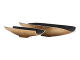 Zara Gold Two-Toned Nesting Boat Shaped Bowl by Crestview at Eve Furniture