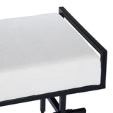 Zara White/Black Bench by Crestview at Eve Furniture