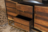 Zara Black Walnut/Gold 2-Door Accent Cabinet by Coaster at Eve Furniture