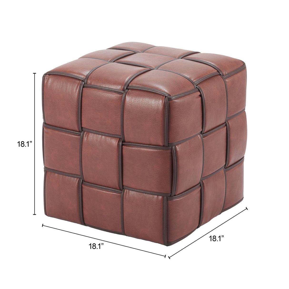 Zare Brown Ottoman by Zuomod at Eve Furniture