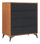 Zarif Black & Walnut Chest by Zuomod at Eve Furniture