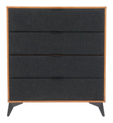 Zarif Black & Walnut Chest by Zuomod at Eve Furniture