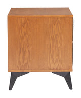 Zarif Black & Walnut Nightstand by Zuomod at Eve Furniture