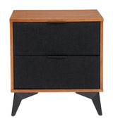 Zarif Black & Walnut Nightstand by Zuomod at Eve Furniture