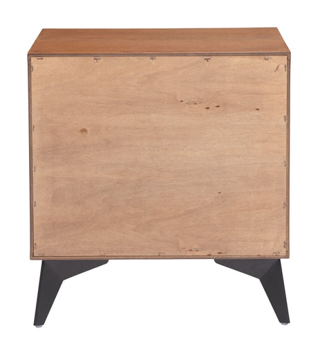Zarif Black & Walnut Nightstand by Zuomod at Eve Furniture