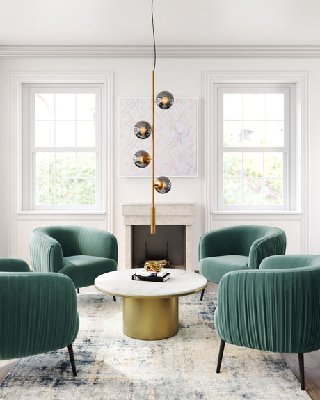Zatara Brass Ceiling Lamp by Zuomod at Eve Furniture