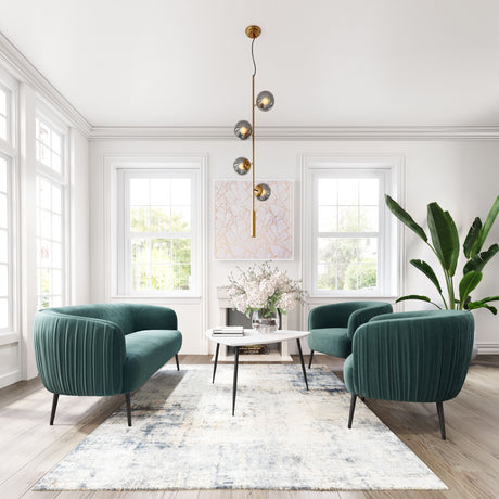 Zatara Brass Ceiling Lamp by Zuomod at Eve Furniture