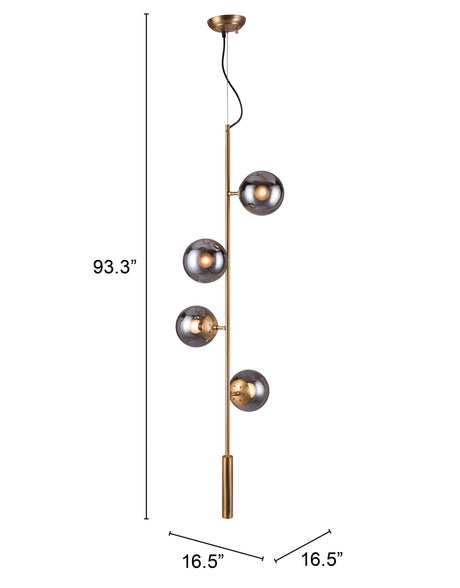 Zatara Brass Ceiling Lamp by Zuomod at Eve Furniture