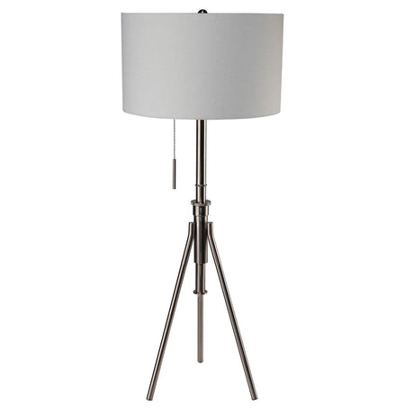 Zaya Brushed Steel Floor Lamp by Furniture of America at Eve Furniture