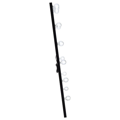 Zayan Black High Gloss Full Length Floor Mirror With Lighting by Coaster at Eve Furniture