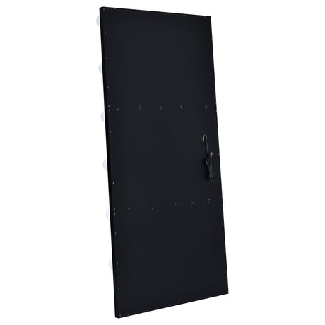 Zayan Black High Gloss Full Length Floor Mirror With Lighting by Coaster at Eve Furniture