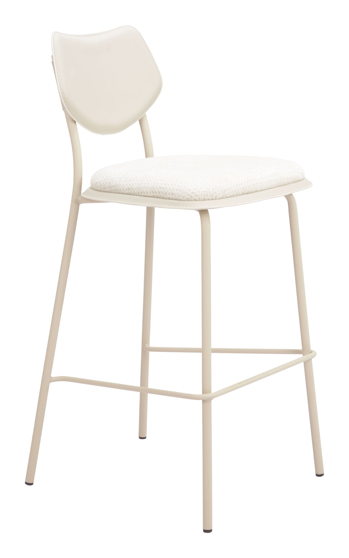 Zeal Light Gray & Beige Barstool (Set of 4) by Zuomod at Eve Furniture